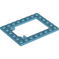 Lego destička s panty 6x8 rám dveří vodorovný, azurová střední (6177218)